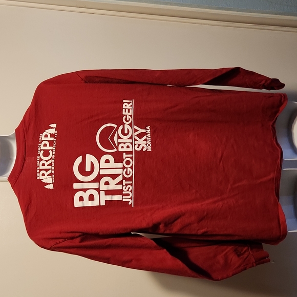 Big Sky Montana art red L tshirt - Picture 2 of 2